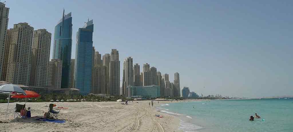 Jumeirah beach in Dubai