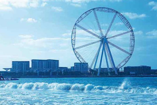 Ain Dubai or Dubai Eye Ferris wheel on Blue Water Island