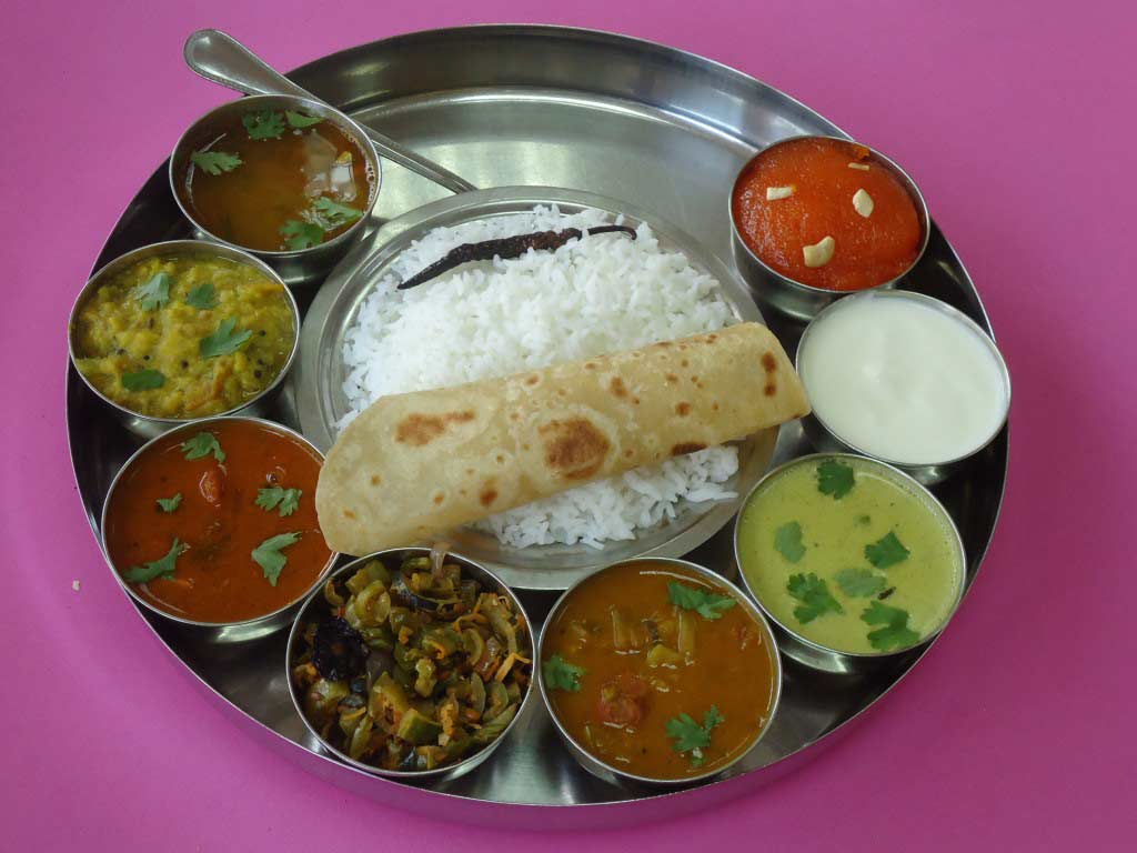 Vegetarian Thali in Balaji Bhawan