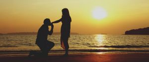 Proposal on a beach in Dubai