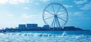 Ain Dubai or Dubai Eye Ferris wheel on Blue Water Island